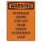 Signmission OSHA WARNING Sign, Overhead Crane Stay Out From Under Load, 10in X 7in Decal, 7" W, 10" L, Portrait OS-WS-D-710-V-13679 - alternate 1